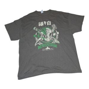 Power Rangerd  Charcoal and Green Graphic Tee Size 2XL